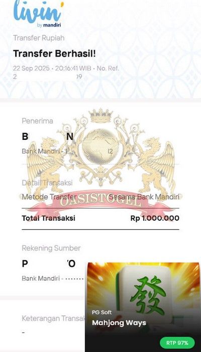 BUKTI JACKPOT OASISTOGEL