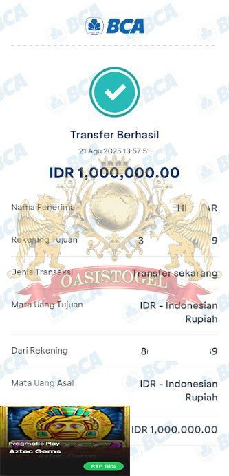 BUKTI JACKPOT OASISTOGEL