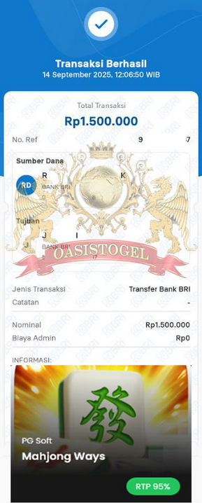 BUKTI JACKPOT OASISTOGEL