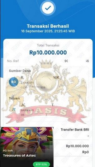 BUKTI JACKPOT OASISTOGEL