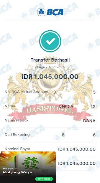 BUKTI JACKPOT OASISTOGEL