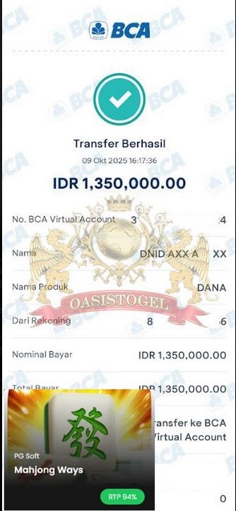 BUKTI JACKPOT OASISTOGEL