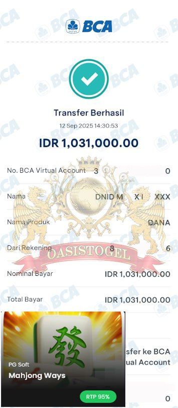 BUKTI JACKPOT OASISTOGEL