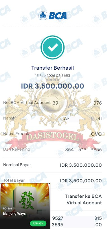 BUKTI JACKPOT OASISTOGEL