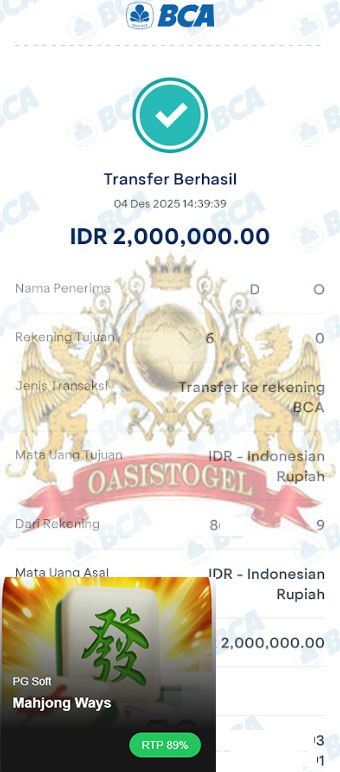 BUKTI JACKPOT OASISTOGEL