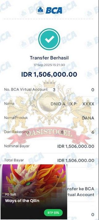 BUKTI JACKPOT OASISTOGEL