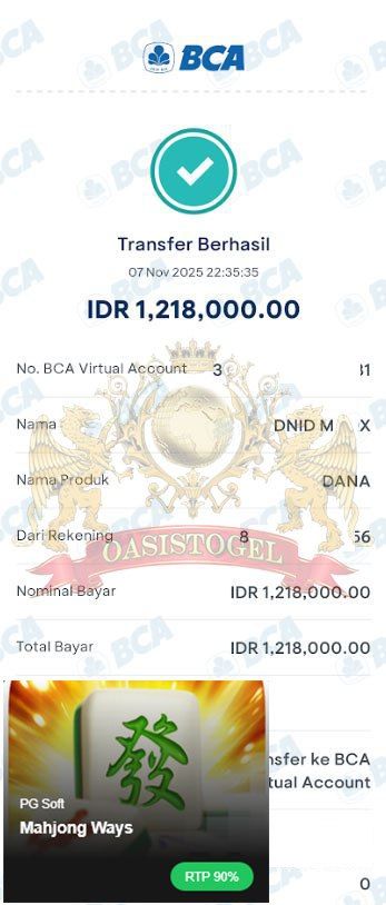 BUKTI JACKPOT OASISTOGEL