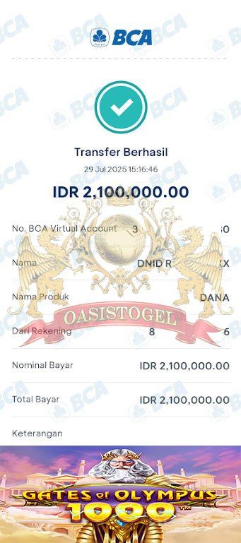 BUKTI JACKPOT OASISTOGEL