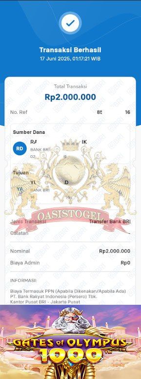 BUKTI JACKPOT OASISTOGEL