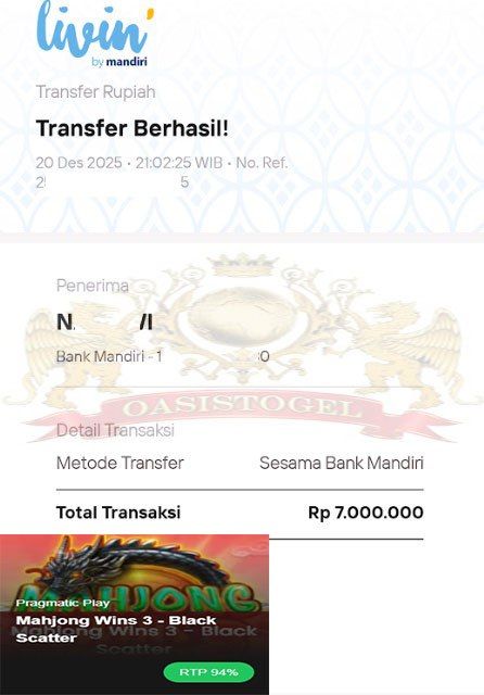 BUKTI JACKPOT OASISTOGEL