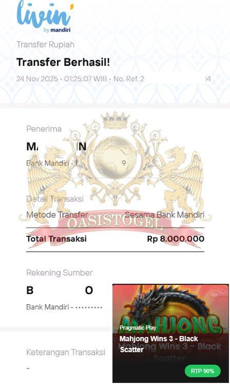 BUKTI JACKPOT OASISTOGEL