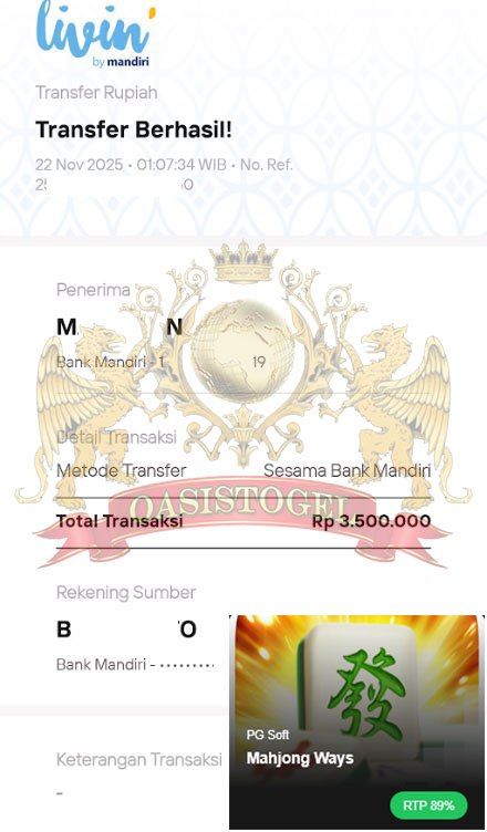 BUKTI JACKPOT OASISTOGEL