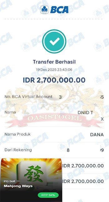 BUKTI JACKPOT OASISTOGEL