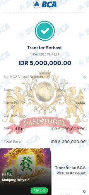 BUKTI JACKPOT OASISTOGEL