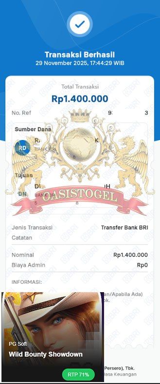 BUKTI JACKPOT OASISTOGEL