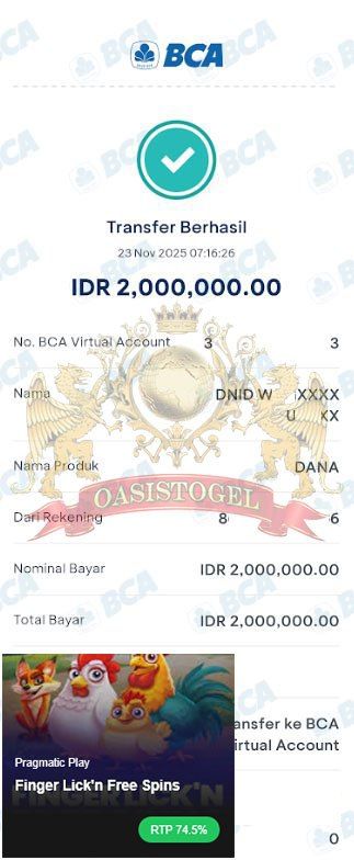 BUKTI JACKPOT OASISTOGEL