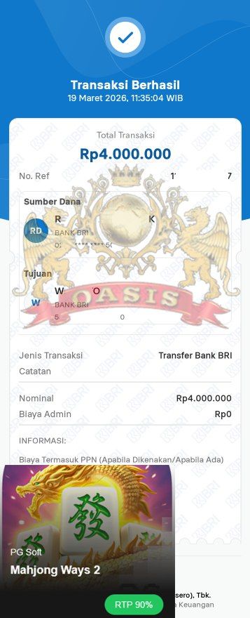 BUKTI JACKPOT OASISTOGEL