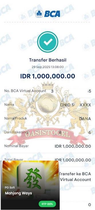 BUKTI JACKPOT OASISTOGEL