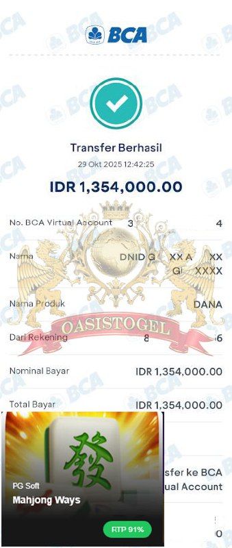 BUKTI JACKPOT OASISTOGEL