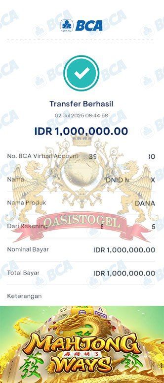 BUKTI JACKPOT OASISTOGEL