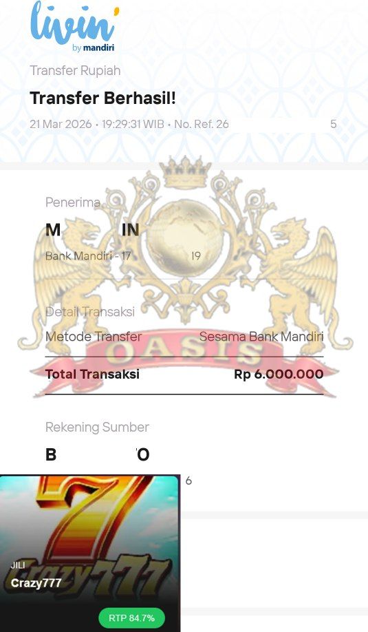 BUKTI JACKPOT OASISTOGEL