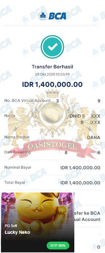 BUKTI JACKPOT OASISTOGEL