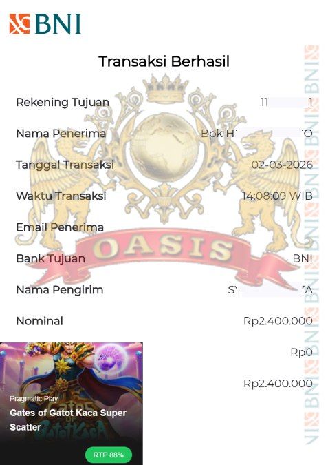 BUKTI JACKPOT OASISTOGEL