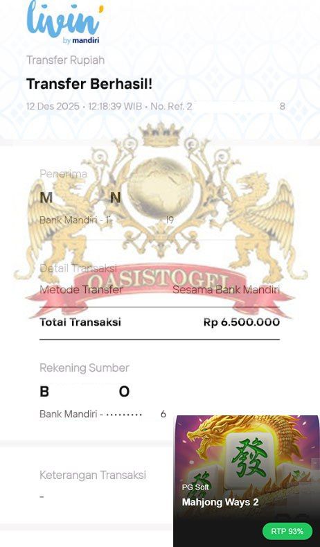 BUKTI JACKPOT OASISTOGEL