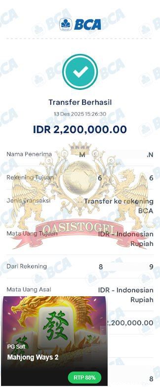 BUKTI JACKPOT OASISTOGEL