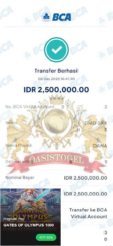 BUKTI JACKPOT OASISTOGEL