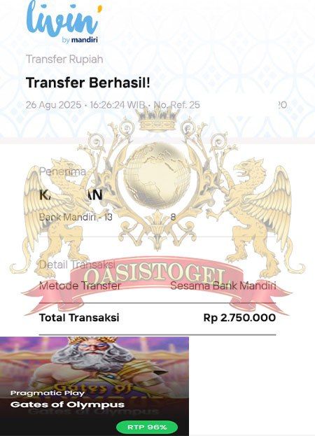 BUKTI JACKPOT OASISTOGEL