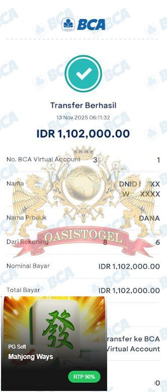 BUKTI JACKPOT OASISTOGEL