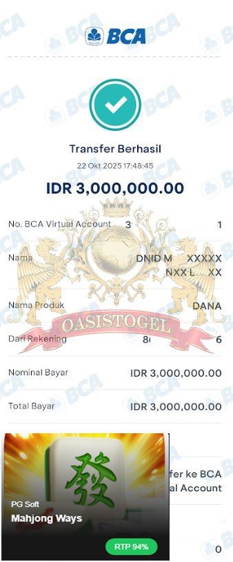 BUKTI JACKPOT OASISTOGEL