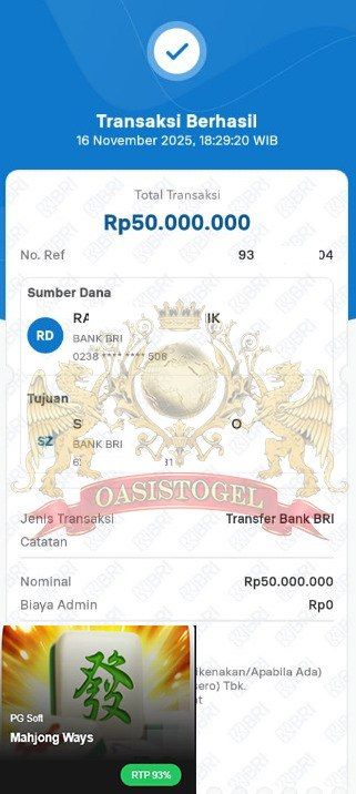 BUKTI JACKPOT OASISTOGEL