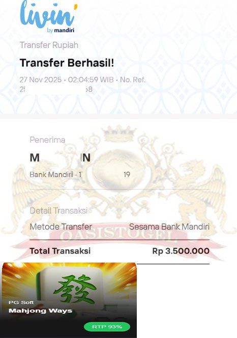 BUKTI JACKPOT OASISTOGEL