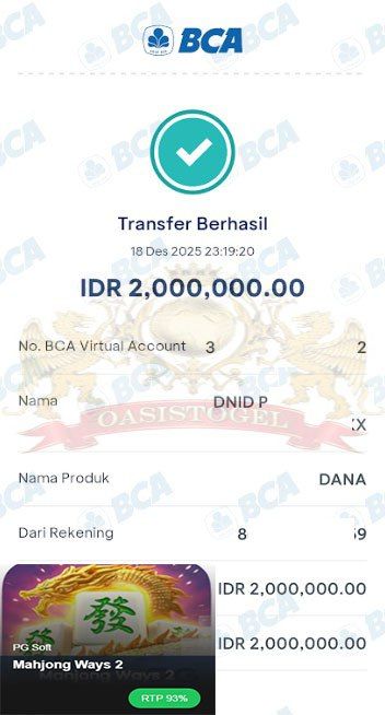 BUKTI JACKPOT OASISTOGEL