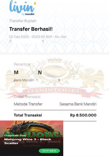 BUKTI JACKPOT OASISTOGEL