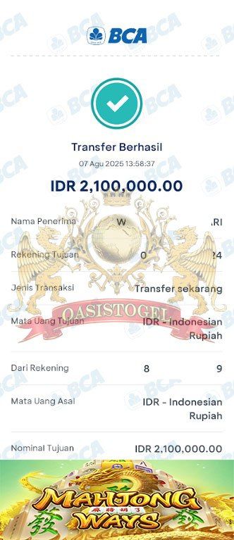 BUKTI JACKPOT OASISTOGEL
