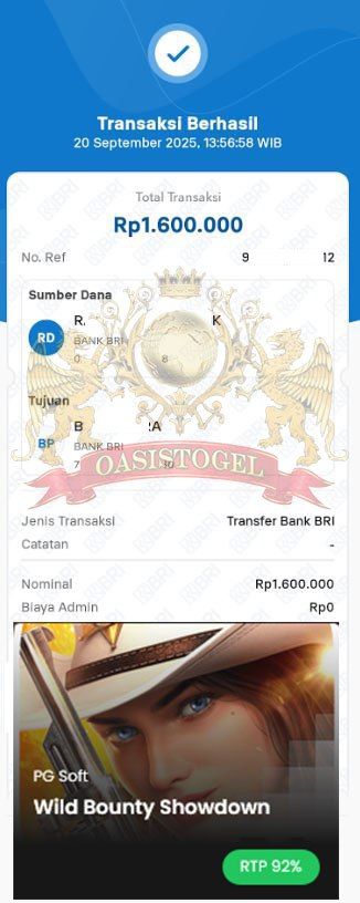 BUKTI JACKPOT OASISTOGEL