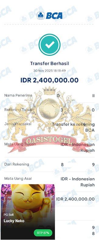 BUKTI JACKPOT OASISTOGEL