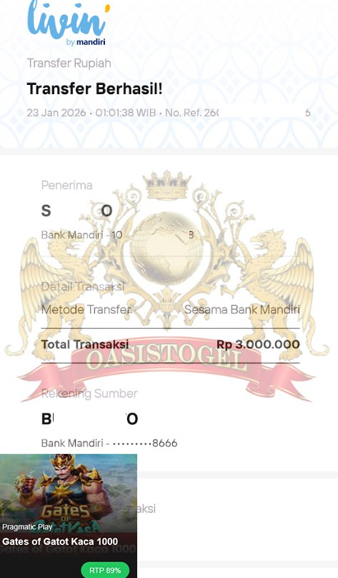 BUKTI JACKPOT OASISTOGEL