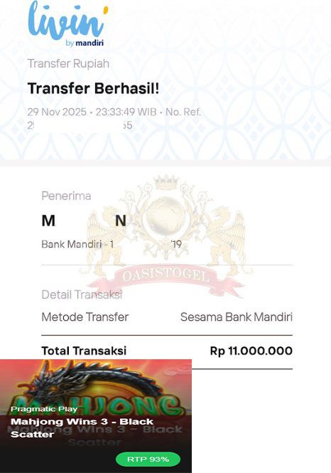 BUKTI JACKPOT OASISTOGEL