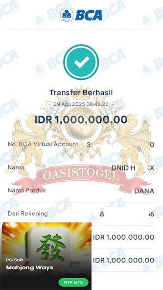 BUKTI JACKPOT OASISTOGEL