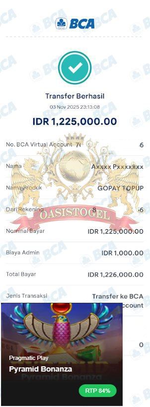 BUKTI JACKPOT OASISTOGEL