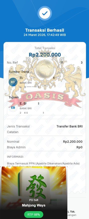 BUKTI JACKPOT OASISTOGEL