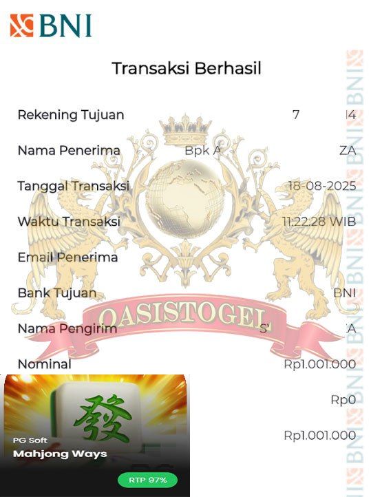 BUKTI JACKPOT OASISTOGEL