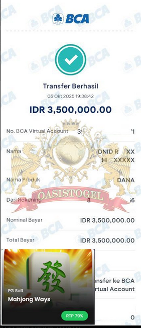 BUKTI JACKPOT OASISTOGEL