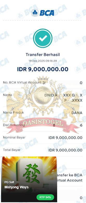 BUKTI JACKPOT OASISTOGEL