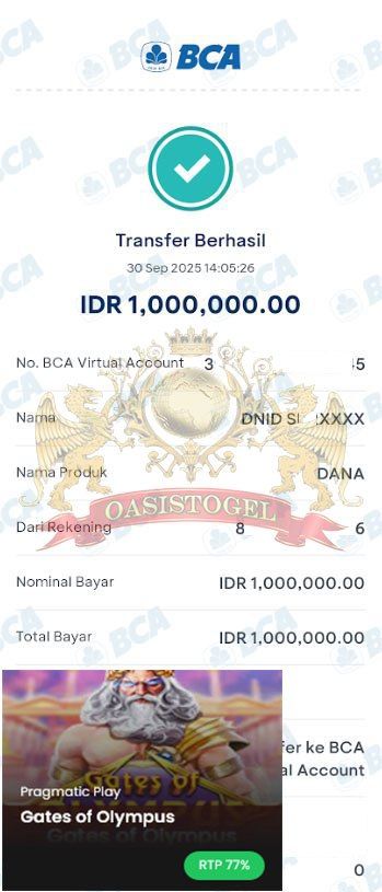 BUKTI JACKPOT OASISTOGEL