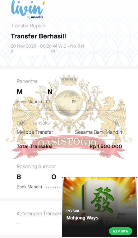 BUKTI JACKPOT OASISTOGEL